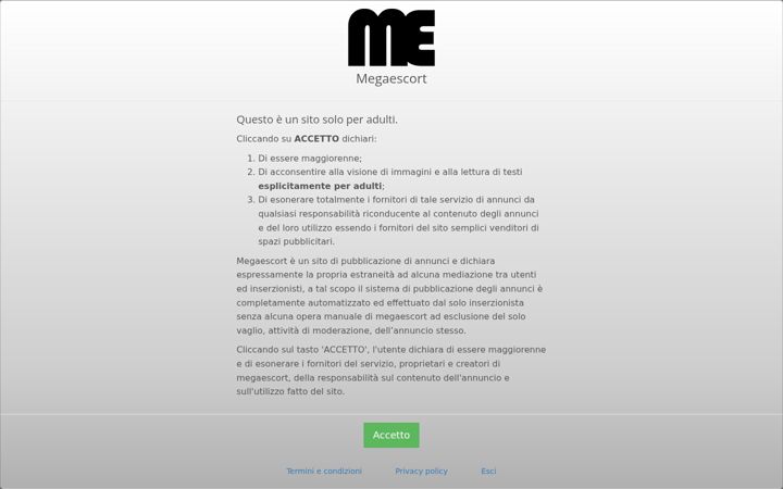 Screenshot of megaescort.info