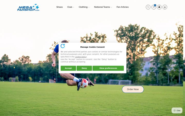 Screenshot of megafanshop.com