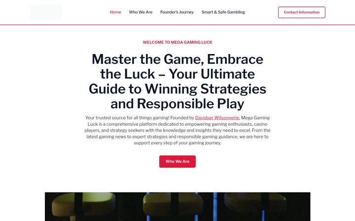 Screenshot of megagamingluck.com