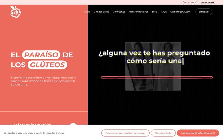 Screenshot of megagluteos.com