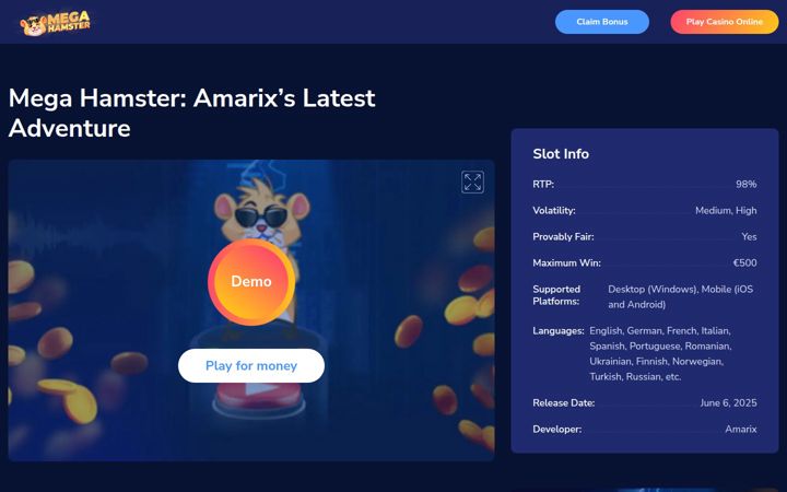 Screenshot of megahamster.org