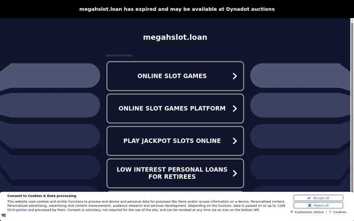 Screenshot of megahslot.loan