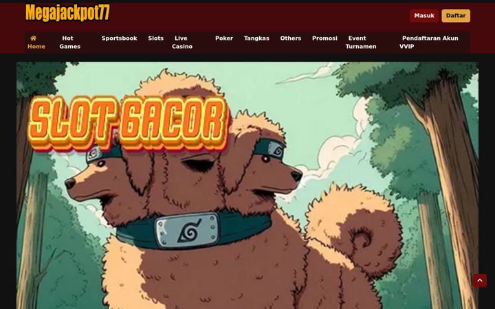 Screenshot of megajackpot77.com