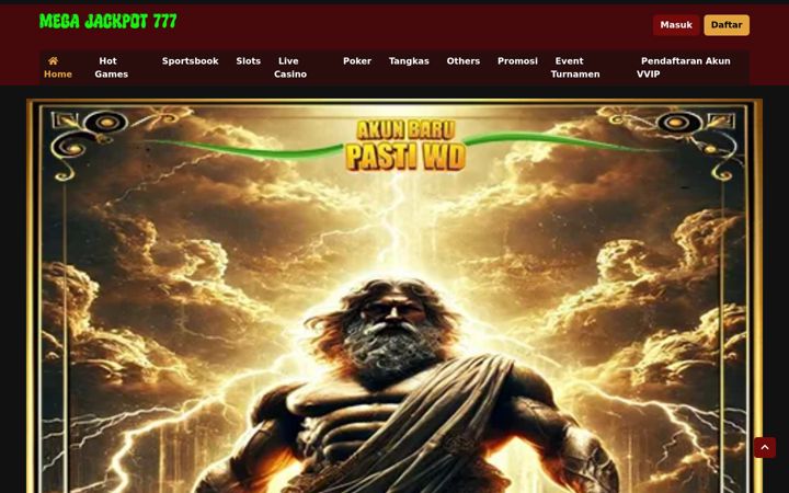 Screenshot of megajackpot777.com