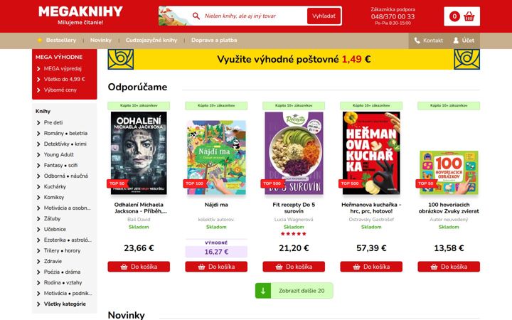 Screenshot of megaknihy.sk