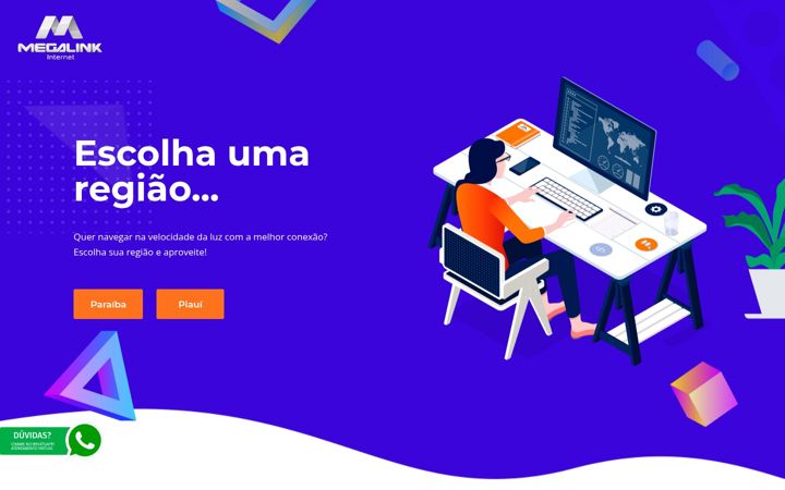 Screenshot of megalinkinternet.com.br