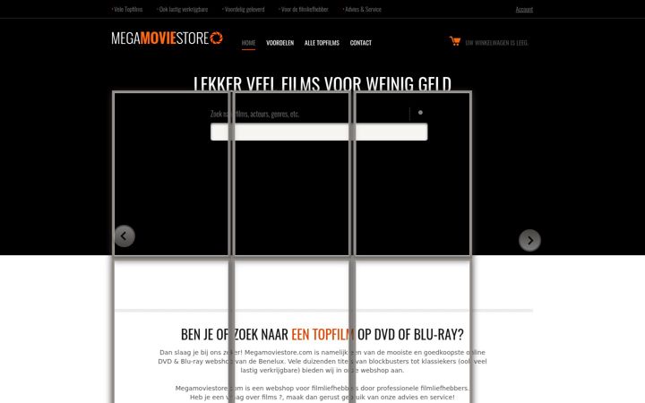 Screenshot of megamoviestore.com