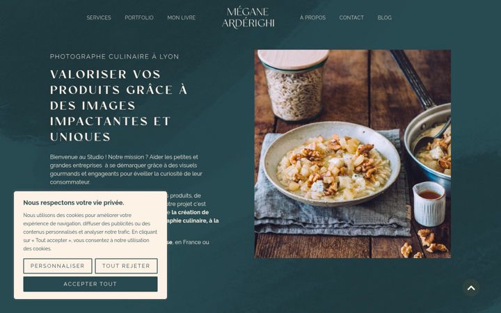 Screenshot of meganearderighi.com