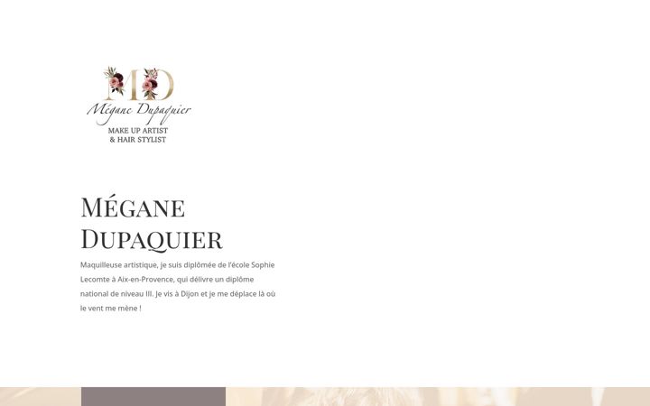 Screenshot of meganedupaquier.com