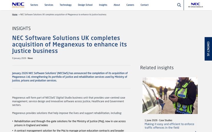 Screenshot of meganexus.com