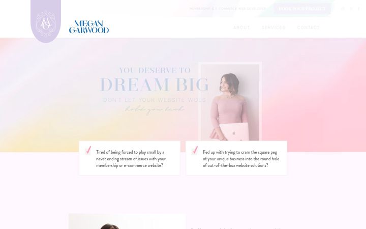 Screenshot of megangarwoodwebservicesllc.com