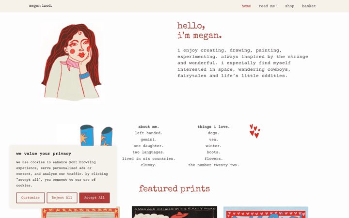 Screenshot of meganizod.com