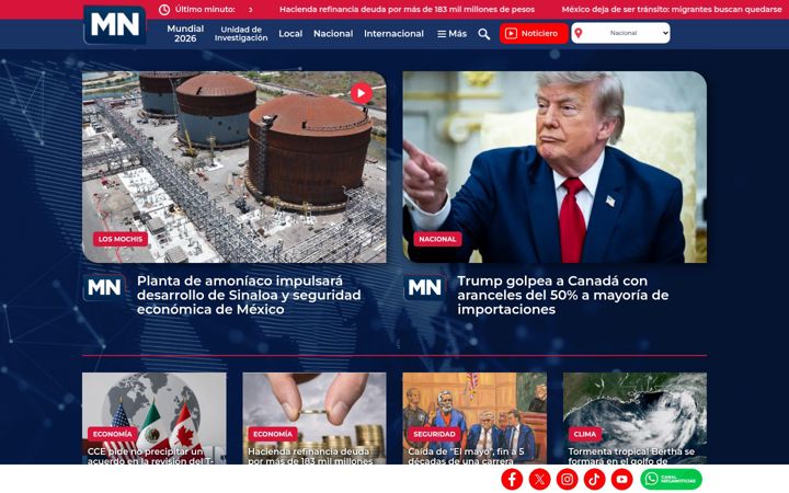 Screenshot of meganoticias.mx