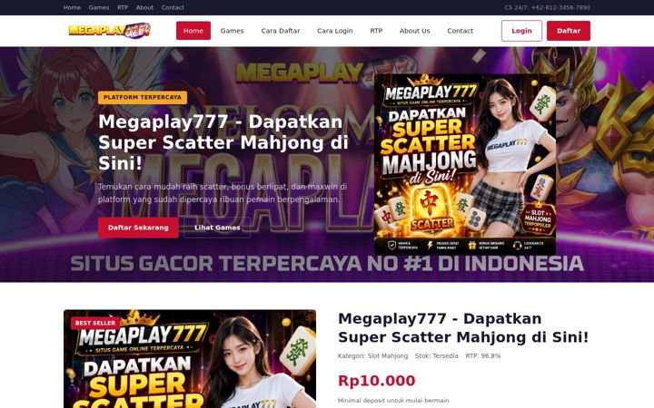 Screenshot of megaplay777.org