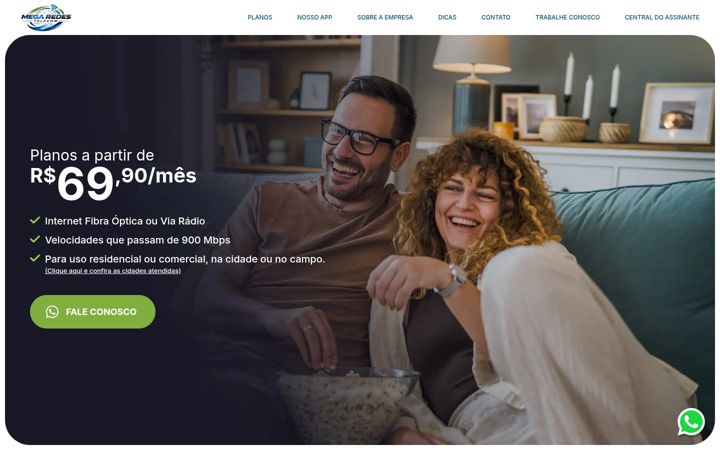 Screenshot of megaredes.net.br