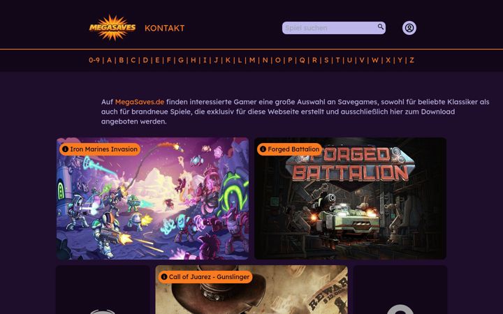Ekraanipilt saidist megasaves.de