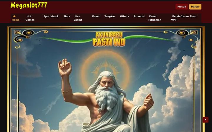 Screenshot of megaslot777.win