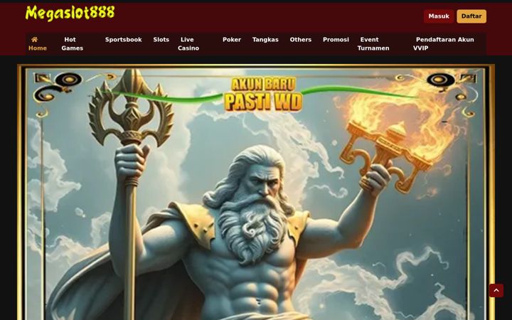Screenshot of megaslots888.com