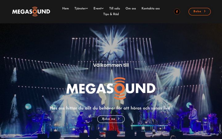 Screenshot of megasound.se