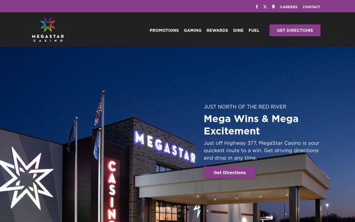 Screenshot of megastarcasino.com