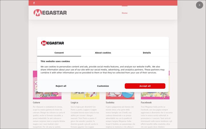 Screenshot von megastargiochi.it