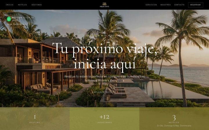Screenshot of megastays.com
