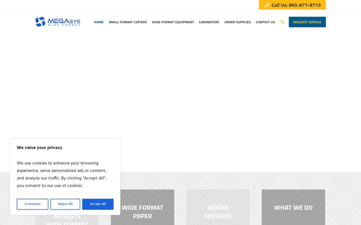 Screenshot of megasyswideformat.com