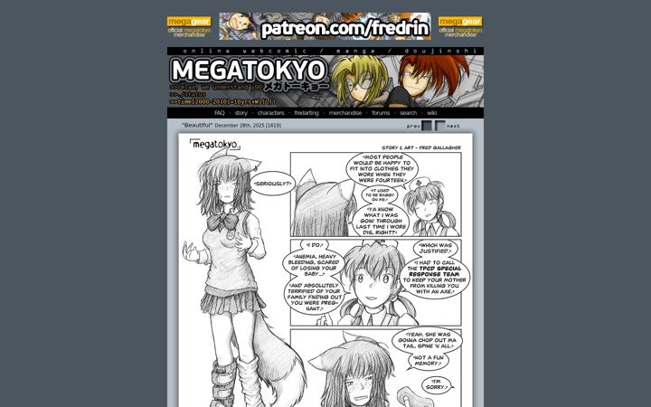 Screenshot of megatokyo.com