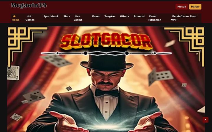 Screenshot of megawin38.com