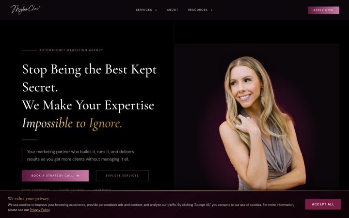 Screenshot of meghanclor.com