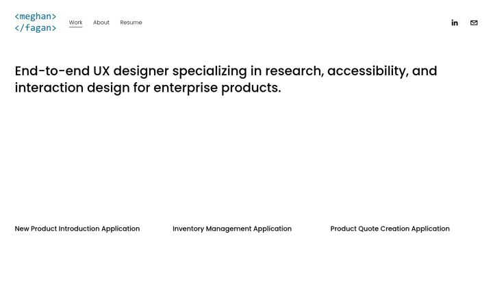 Screenshot of meghanfagan.com