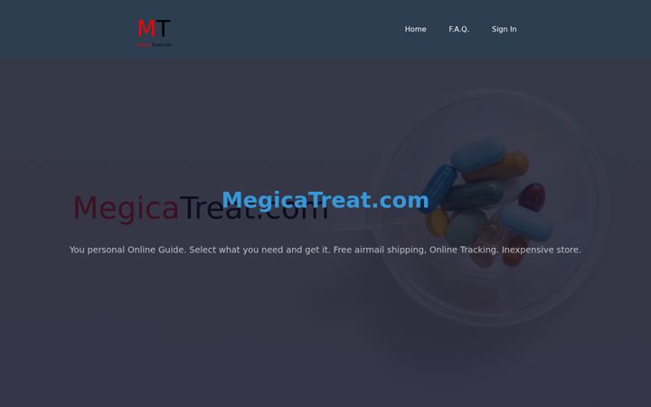 Screenshot of megicatreat.com