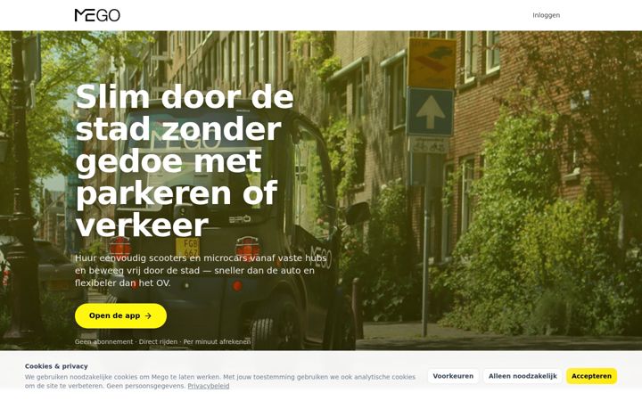 Screenshot of mego-mobility.com