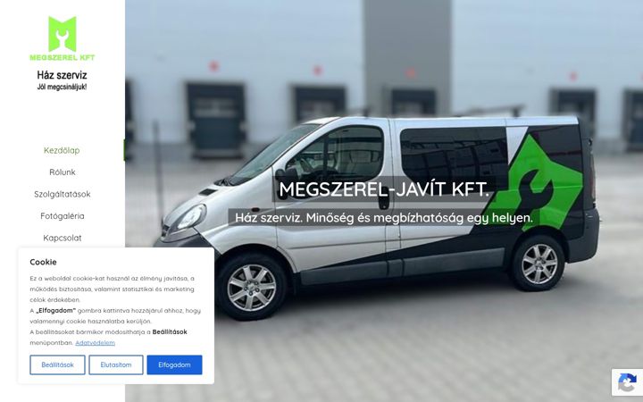 Screenshot of megszerel.com