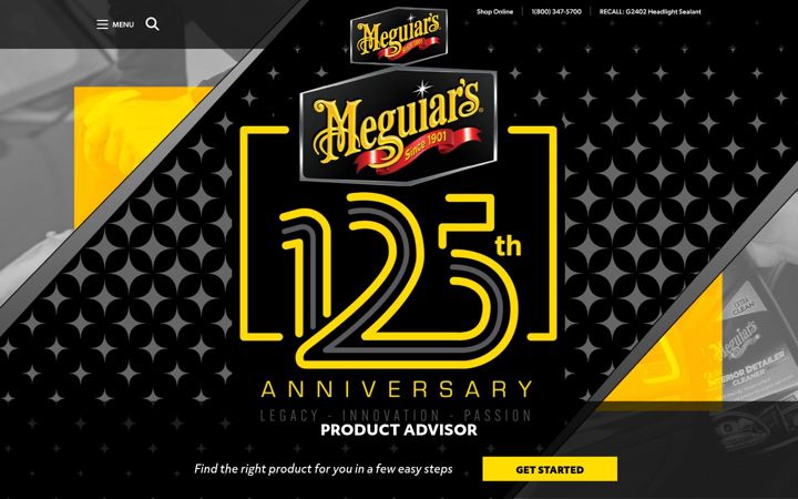 Ekraanipilt saidist meguiars.com