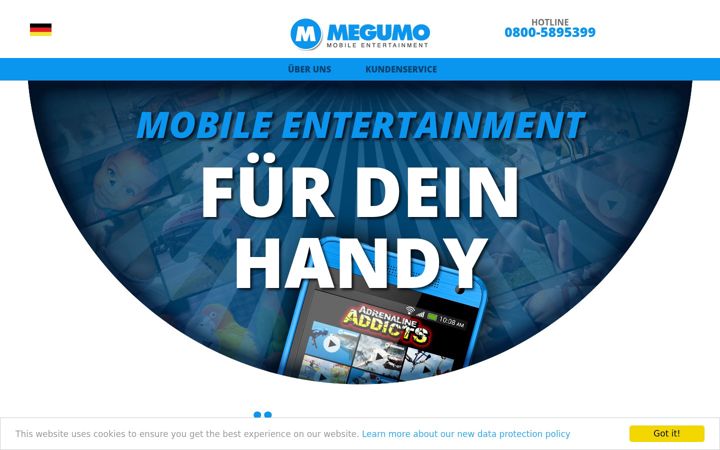 Screenshot of megumo.com