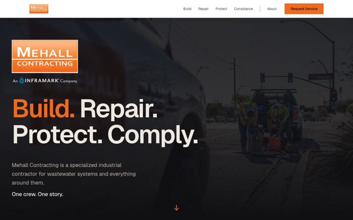Screenshot of mehallcontracting.com