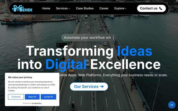 Screenshot of mehditechnologies.com
