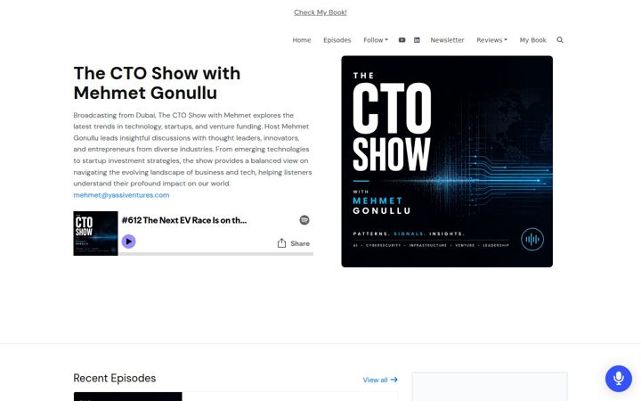 Screenshot of mehmetcto.show