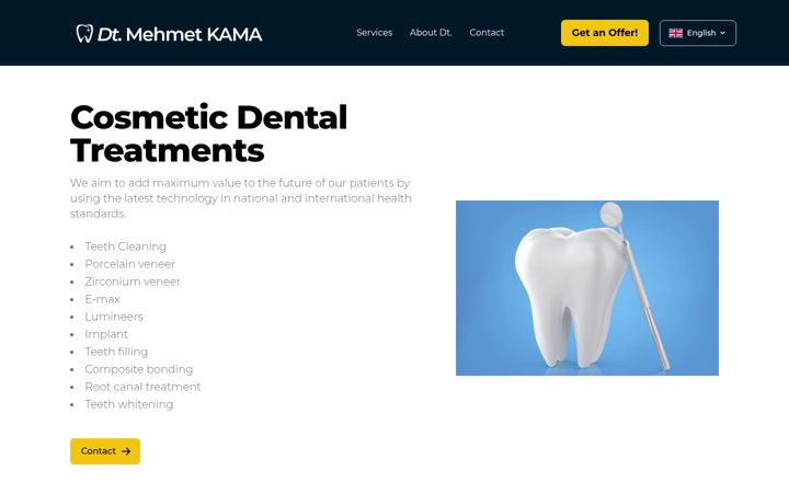 Screenshot of mehmetkama.com