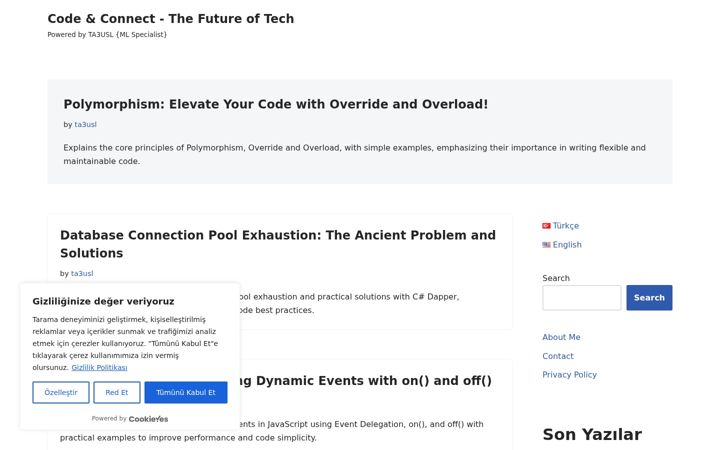 Screenshot of mehmetuslu.com