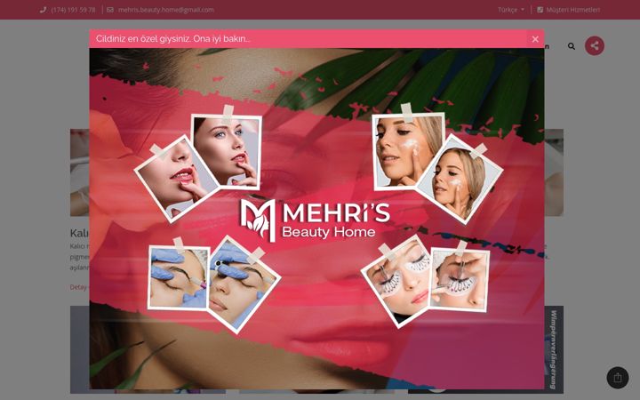 Screenshot of mehrisbeautyhome.com