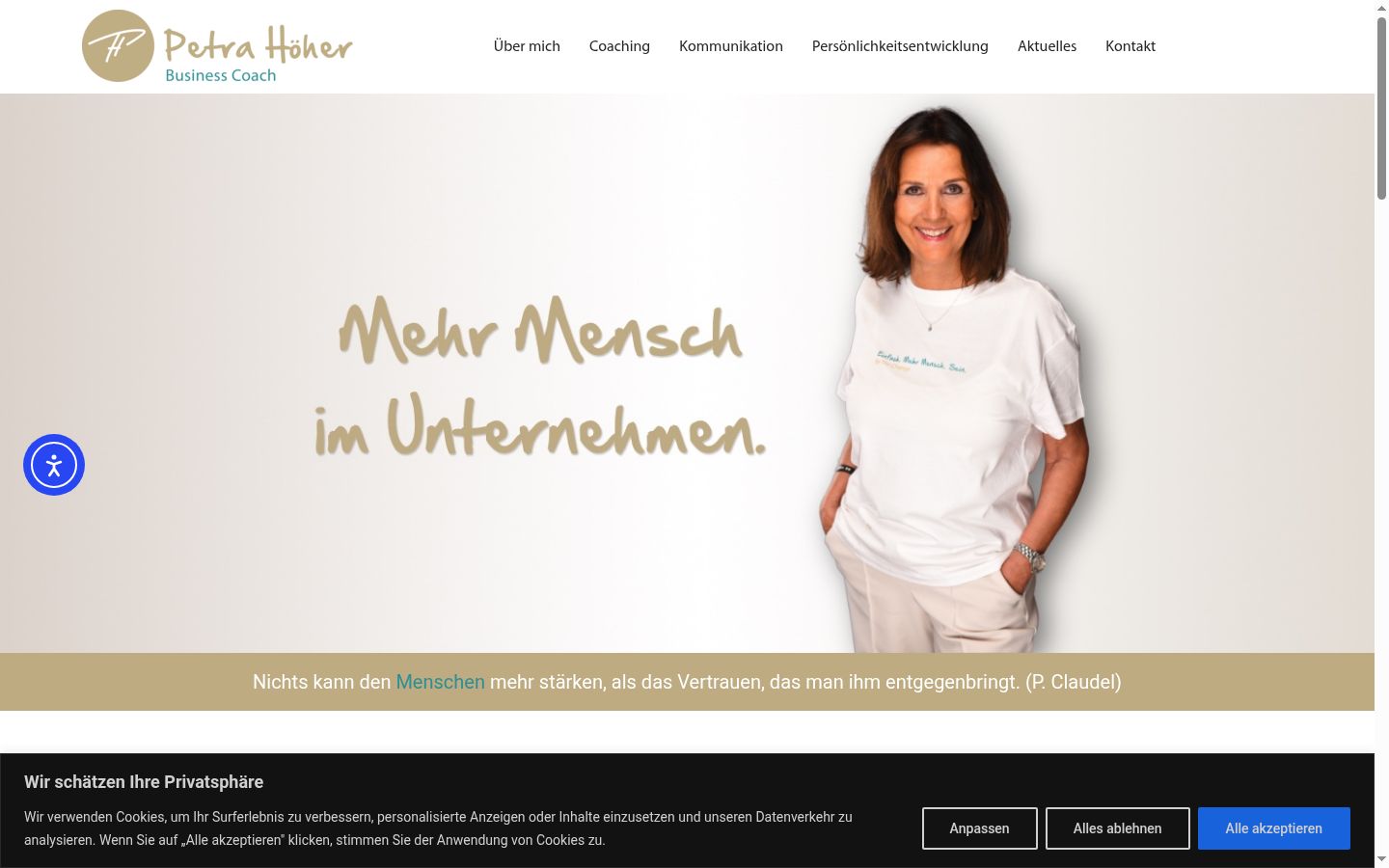 Screenshot tal-banner tal-kunsens muri qabel kwalunkwe interazzjoni