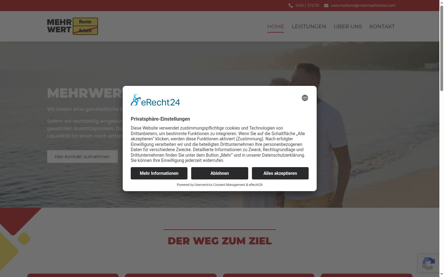 Screenshot tal-banner tal-kunsens muri qabel kwalunkwe interazzjoni