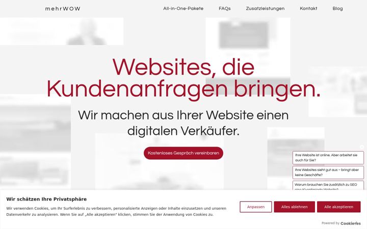 Screenshot of mehrwow.com
