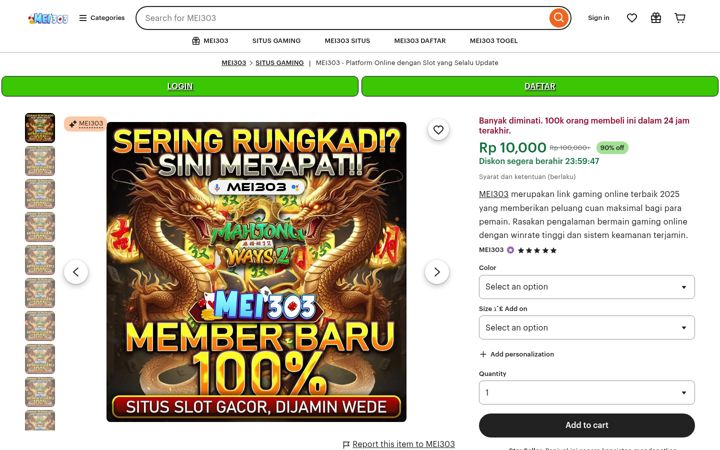 Screenshot of mei303.com