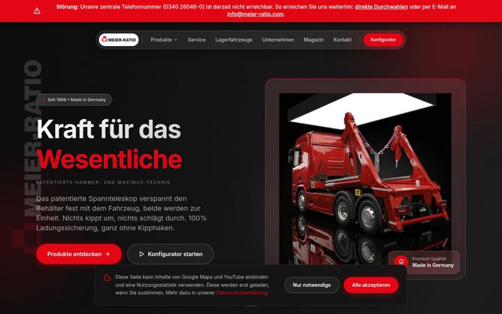 Screenshot of meier-ratio.com