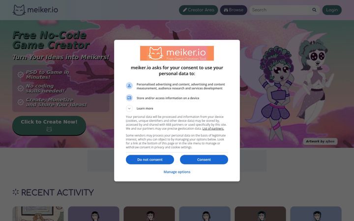 Screenshot of meiker.io