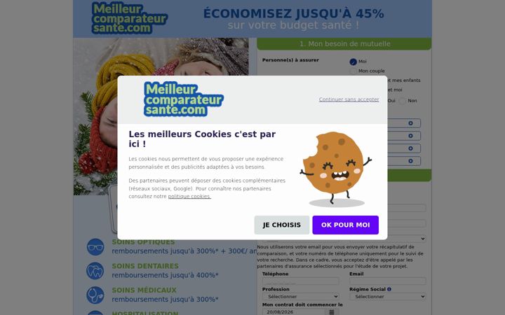 Screenshot of meilleurcomparateursante.com