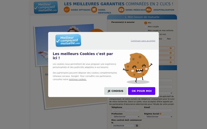 Screenshot of meilleurcomparatifmutuelle.com